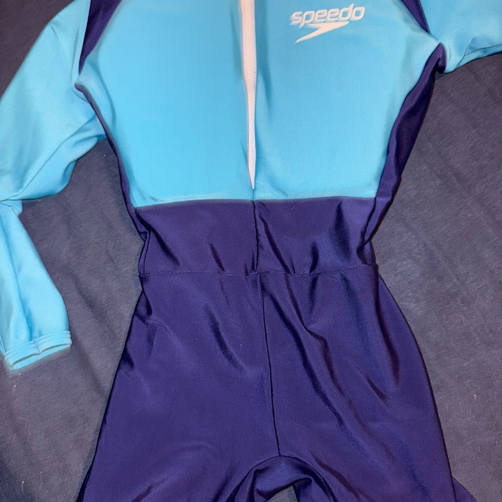 Speedo Kids Rashguard - Light Blue and Dark Purple
